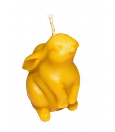 Zajączek kicający - Świeczka z wosku pszczelego