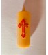 Świeca z wosku pszczelego z motywem prawosławnego krzyża