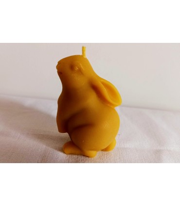 Zajączek kicający - Świeczka z wosku pszczelego