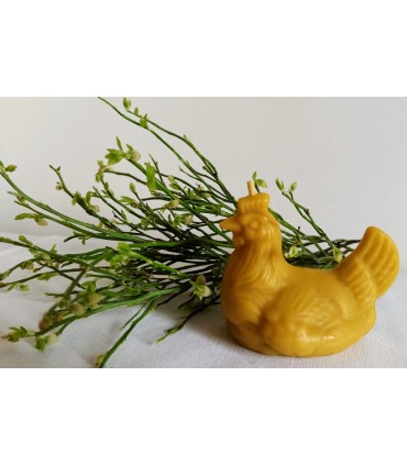 Kokoszka - Świeczka z wosku pszczelego