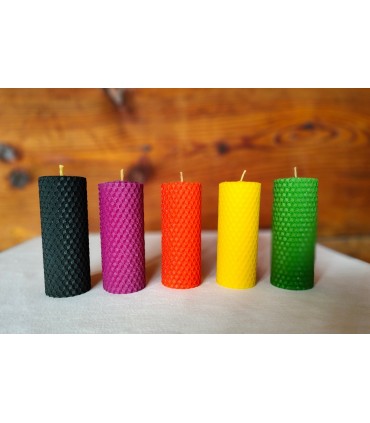 Świeca z węzy pszczelej czarna 10 cm / 4,2 szt - Świeczka z wosku pszczelego