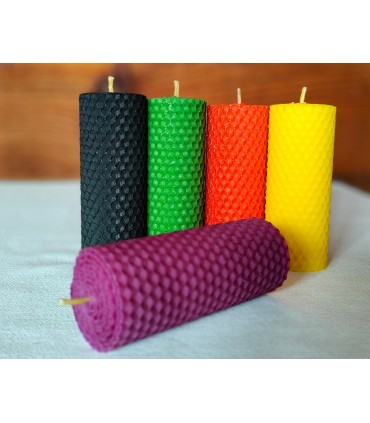 Świeca z węzy pszczelej czarna 10 cm / 4,2 szt - Świeczka z wosku pszczelego