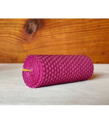 Świeca z węzy pszczelej fioletowa 10 cm / 4,2 szt - Świeczka z wosku pszczelego