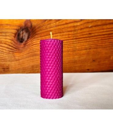 Świeca z węzy pszczelej fioletowa 10 cm / 4,2 szt - Świeczka z wosku pszczelego