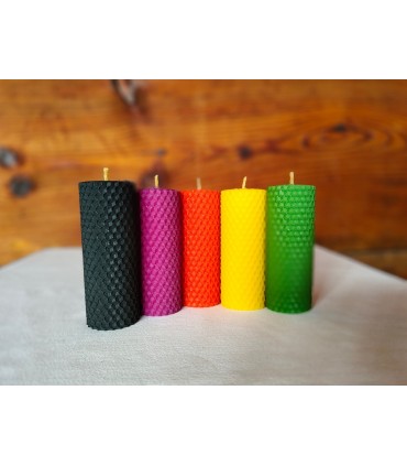 Świeca z węzy pszczelej czerwona 10 cm / 4,2 szt - Świeczka z wosku pszczelego