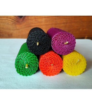 Świeca z węzy pszczelej czerwona 10 cm / 4,2 szt - Świeczka z wosku pszczelego