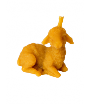 Baranek mini - Świeczka z wosku pszczelego
