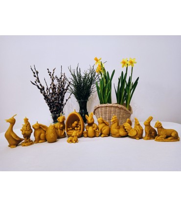 Kogut siedzący - Świeczka z wosku pszczelego