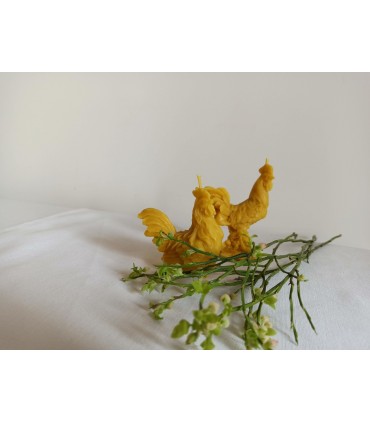 Kogut stojący - Świeczka z wosku pszczelego