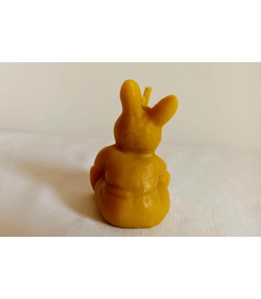 Zajączek z pisanką - Świeczka z wosku pszczelego