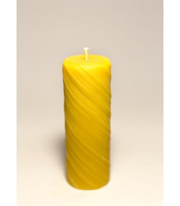 Walec drapany po skosie - Świeca z wosku pszczelego