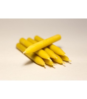 Walec mały, gładki 8 szt - Świeca z wosku pszczelego