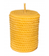 Walec opleciony sznurkiem 7 cm- Świeca z wosku pszczelego