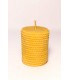 Walec opleciony sznurkiem 7 cm- Świeca z wosku pszczelego