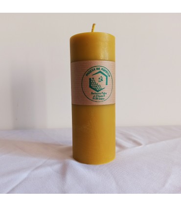 Walec gładki 15 \ 5,7 cm - świeca z wosku pszczelego