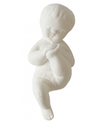 Jezusek z podniesioną nogą 5,5 cm - figurka z gipsu