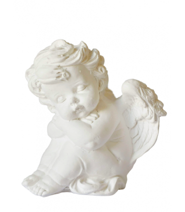 Aniołek z pochyloną głową 9,5 cm - figurka z gipsu
