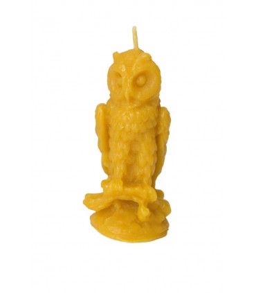 Puchacz 7 cm - Świeczka z wosku pszczelego