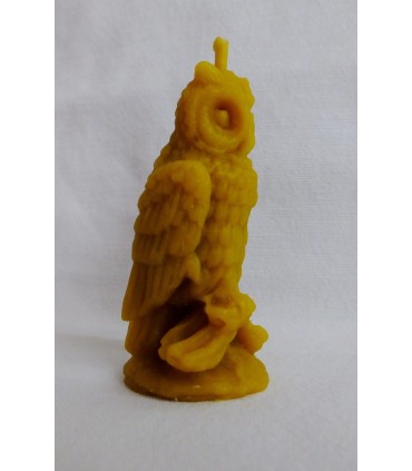 Puchacz 7 cm - Świeczka z wosku pszczelego