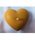 Serce gładkie - Świeczka z wosku pszczelego