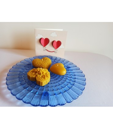 Serce gładkie - Świeczka z wosku pszczelego