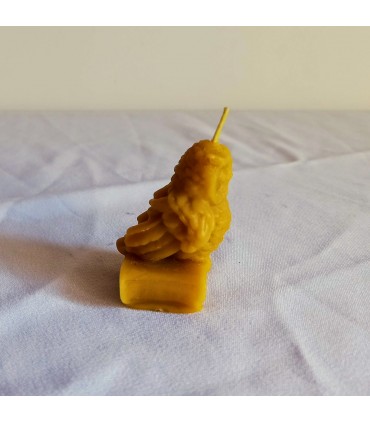 Sowa na książce 5,5 cm - Świeczka z wosku pszczelego