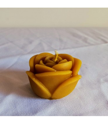 Róża duża - Świeca z wosku pszczelego