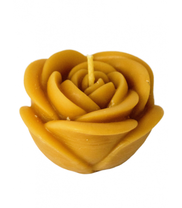 Róża duża - Świeca z wosku pszczelego