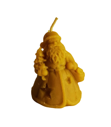 Święty Mikołaj mały 6 cm - Świeczka z wosku pszczelego