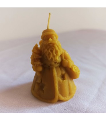 Święty Mikołaj mały 6 cm - Świeczka z wosku pszczelego