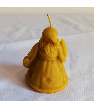Święty Mikołaj mały 6 cm - Świeczka z wosku pszczelego