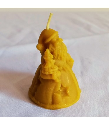 Święty Mikołaj mały 6 cm - Świeczka z wosku pszczelego