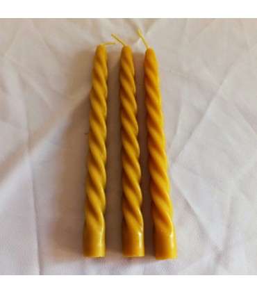 Świece do świecznika 18,5 cm / 3 szt - Świeczka z wosku pszczelego