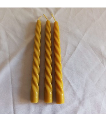 Świece do świecznika 18,5 cm / 3 szt - Świeczka z wosku pszczelego