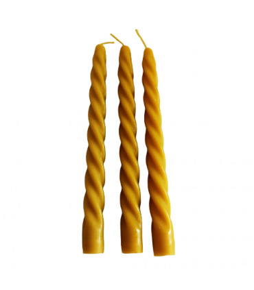 Świece do świecznika 18,5 cm / 3 szt - Świeczka z wosku pszczelego