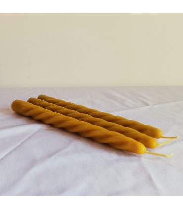 Świece do świecznika 18,5 cm / 3 szt - Świeczka z wosku pszczelego