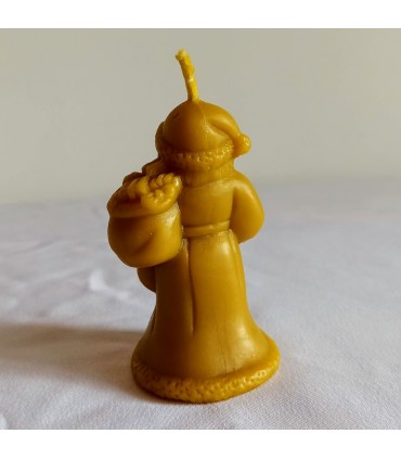 Święty Mikołaj 8,5 cm - Świeczka z wosku pszczelego
