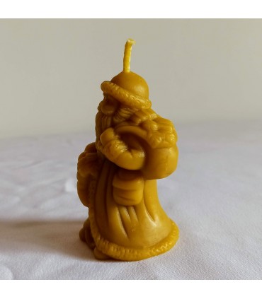 Święty Mikołaj 8,5 cm - Świeczka z wosku pszczelego