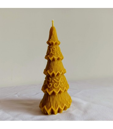 Choinka 15 cm - Świeczka z wosku pszczelego