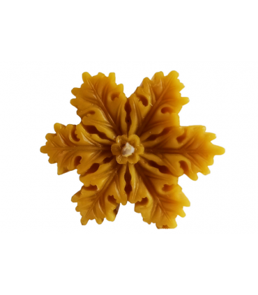 Śnieżynka - Świeca z wosku pszczelego w kształcie płatka śniegu