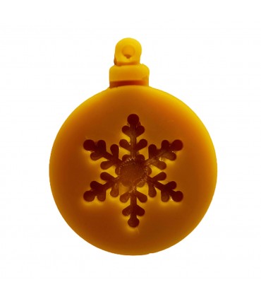 Bombka - Zawieszka na choinkę z wosku pszczelego