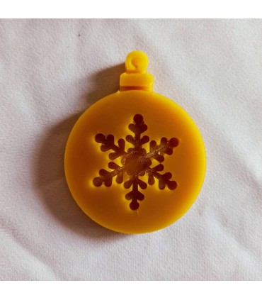 Bombka - Zawieszka na choinkę z wosku pszczelego