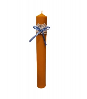 Gromnica z koronkową ozdobą 36 cm - Świeca z wosku pszczelego