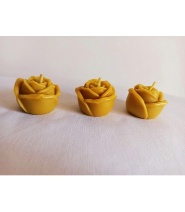 Róża - Świeca z wosku pszczelego