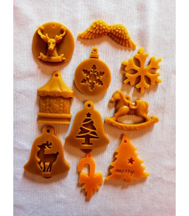 Karuzela - Zawieszka na choinkę z wosku pszczelego