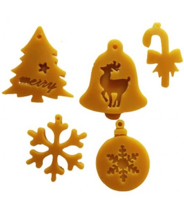 Zawieszki zestaw 10 sztuk - Zawieszka na choinkę z wosku pszczelego